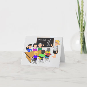 Terug naar school Kinderen Feestdagen Kaart