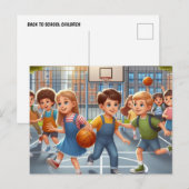 TERUG NAAR SCHOOL KINDEREN FEESTDAGENKAART (Voorkant / Achterkant)