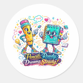 Terug naar school Kinderen sticker Cute school dec