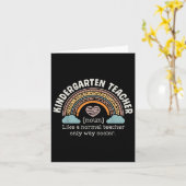 Terug naar school Kindergarten Leraar Funny Leopar Kaart (Gele Bloem)