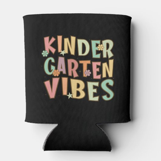 Terug naar school Kindergarten Vibes Retro leraar Blikjeskoeler (Achterkant)