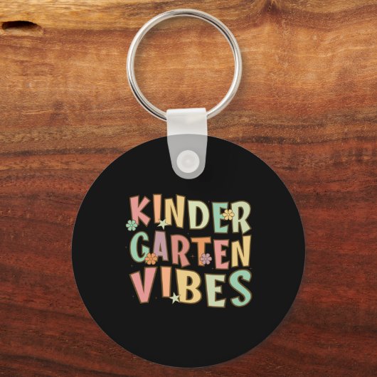 Terug naar school Kindergarten Vibes Retro leraar Sleutelhanger (Achterkant)