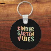 Terug naar school Kindergarten Vibes Retro leraar Sleutelhanger (Voorkant)