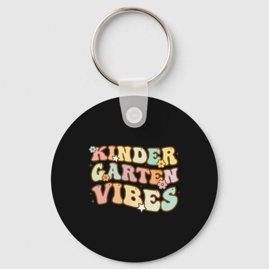 Terug naar school Kindergarten Vibes Retro leraar Sleutelhanger (Voorkant)