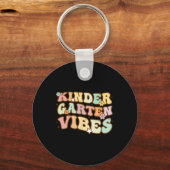 Terug naar school Kindergarten Vibes Retro leraar Sleutelhanger (Achterkant)