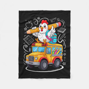 Terug Naar School Kip Schoolbus 100 Dagen Van Fleece Deken