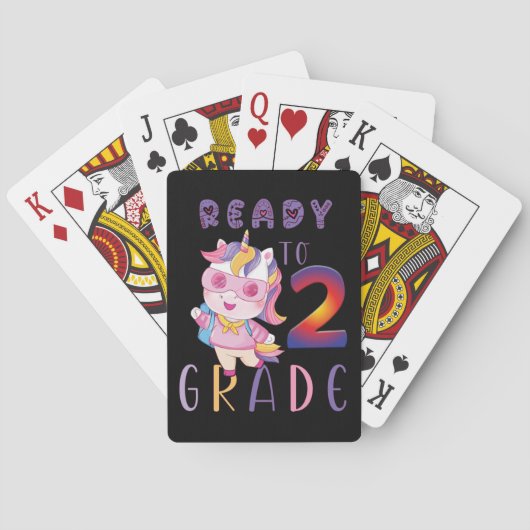Terug naar school, klaar voor 2e graad pokerkaarten (Achterkant)