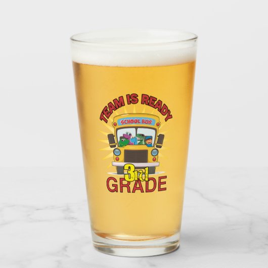 Terug naar school, klaar voor 3e graad glas (Voorkant gevuld)