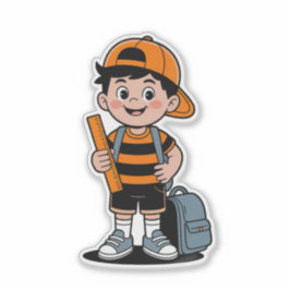 TERUG NAAR SCHOOL, KLAAR VOOR EEN NIEUWE AVONTUUR STICKER