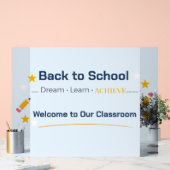 Terug naar school klasbord | Acrylaat welkom bord (Huwelijk)
