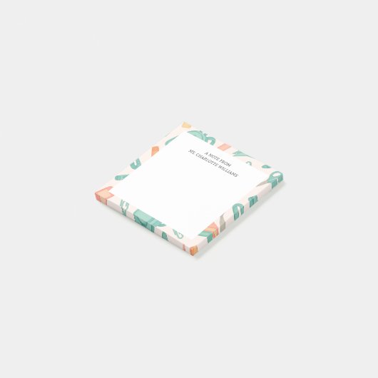 Terug naar school Klaslokaal Leraar Post-it® Notes (Schuin)