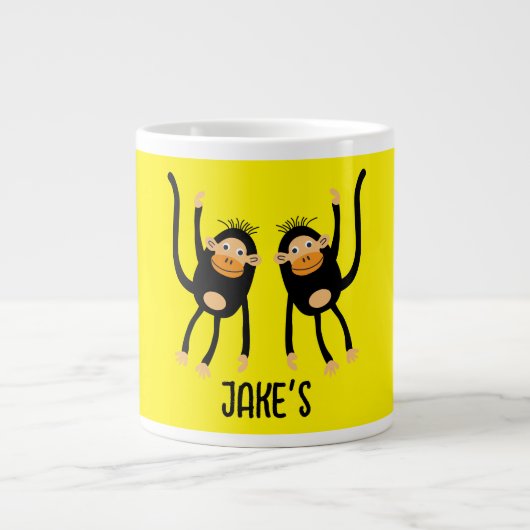 Terug naar school kleine aap grote koffiekop (Voorkant)