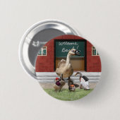 Terug naar school, kleine eikels. ronde button 5,7 cm (Voorkant /achterkant)