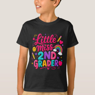 Terug naar school kleine juffrouw 2e-klasser regen t-shirt