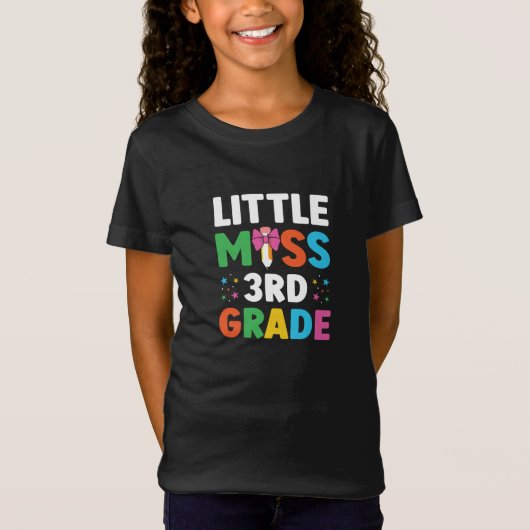 Terug naar school Kleine Miss 3e klas T-shirt (Voorkant)