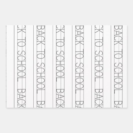 Terug naar school kleur, groen en b&w inpakpapier vel (Voorkant 3)