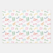 Terug naar school kleur, groen en b&w inpakpapier vel (Voorkant)