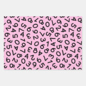 Terug naar school kleuren nummers set van 3 inpakpapier vel (Voorkant 3)