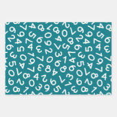 Terug naar school kleuren nummers set van 3 inpakpapier vel (Voorkant 2)