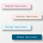 Terug naar school Kleurgecodeerde jongen | Lettert Labels