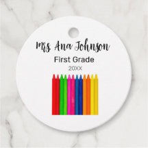 Terug naar school kleurpotloden voegen naam klasse