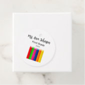 Terug naar school kleurpotloden voegen naam klasse bedankjes labels (In situ)