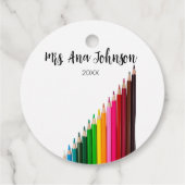 Terug naar school kleurpotloden voegen naam toe kl bedankjes labels (Achterkant)