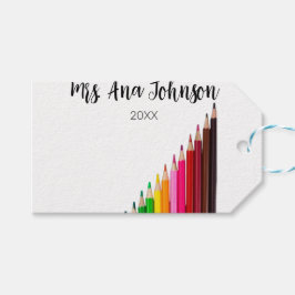 Terug naar school kleurpotloden voegen naam toe kl cadeaulabel