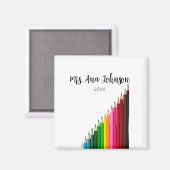 Terug naar school kleurpotloden voegen naam toe kl magneet (Voorkant / Achterkant)