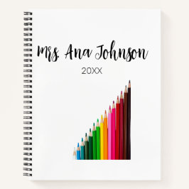 Terug naar school kleurpotloden voegen naam toe kl notitieboek