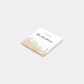 Terug naar school kleurpotloden voegen naam toe kl post-it® notes (Schuin)