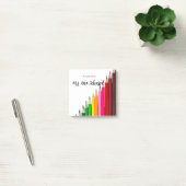 Terug naar school kleurpotloden voegen naam toe kl post-it® notes (Kantoor)
