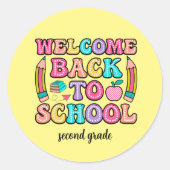 Terug naar school kleurrijke basisschool Sticker (Voorkant)