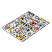 Terug naar school kleurrijke doodle set.  walvis notitieboek (Linkerzijde)