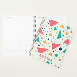 Terug naar School kleurrijke geometrische aangepas Planner