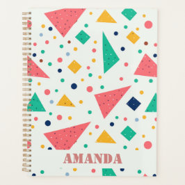 Terug naar School kleurrijke geometrische aangepas Planner