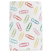 Terug naar school kleurrijke paperclips medium cadeauzakje (Voorkant)