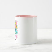 Terug naar school kleurrijke retro leraar mok (Midden)