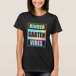 Terug naar school kleuter vibes tie dye eerste da t-shirt