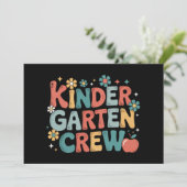 Terug naar school kleuterklas crew kaart (Staand voorkant)