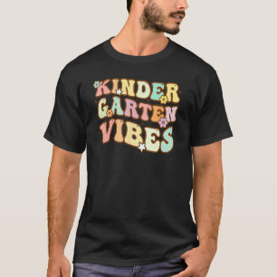 Terug naar school kleuterklas sfeer retro leraar v t-shirt