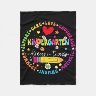Terug naar school kleuterschool droomteam leraar l fleece deken