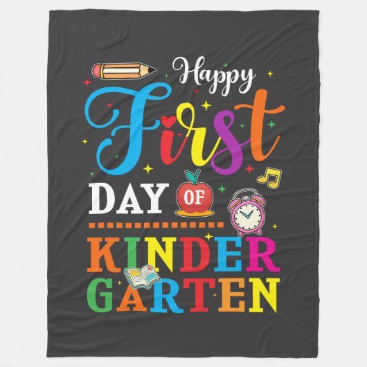 Terug naar school, kleuterschool fleece deken (Voorkant)