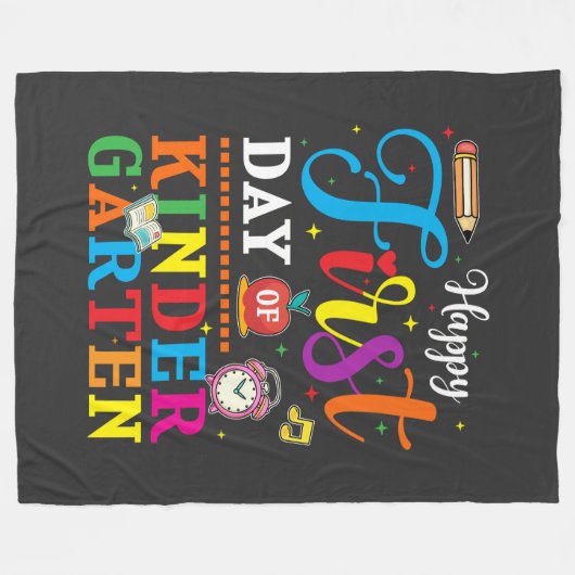 Terug naar school, kleuterschool fleece deken (Voorkant (Horizontaal))