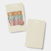 Terug naar school kleuterschool Pre K eerste klas Badge (Voor- en achterkant)