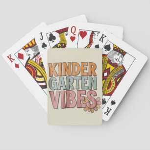 Terug naar school kleuterschool Pre K eerste leerj Pokerkaarten