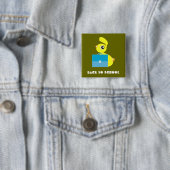 Terug naar school knop vierkante button 5,1 cm (In situ)