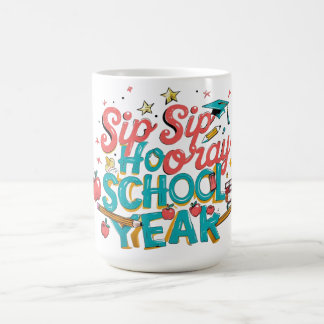 "Terug naar School Koffie Mok - Sip Hooray voor th