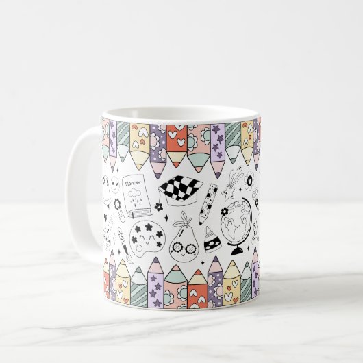 Terug naar school koffiemok (Voorkant links)