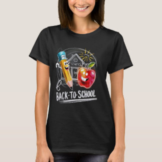 Terug naar school Krijtleraar Grappig Kinder eerst T-shirt